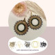 DIY kit pendientes redondos - Bronce - dorado